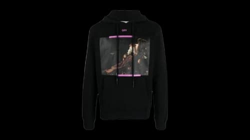 OFF-WHITE Arrow Caravaggio St. Fran Slim Hoodie Black/Purple/Multi