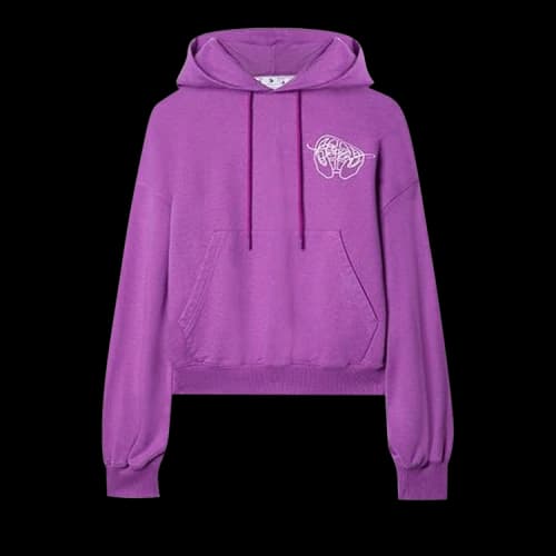OFF-WHITE Hand Arrow Boxy Hoodie Orchid/White
