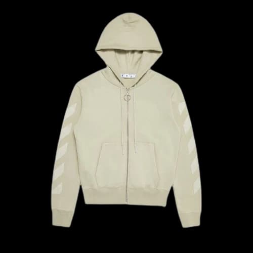 OFF-WHITE Rubber Arrows Slim Hoodie Abbey Stone/Beige
