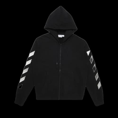 OFF-WHITE Diag Arrow Slim Zip Hoodie Black/White
