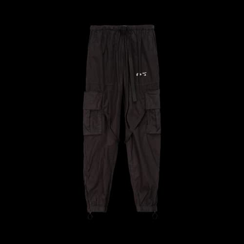 Off-White SS21 Parachute Logo Cargo Long Pants Black