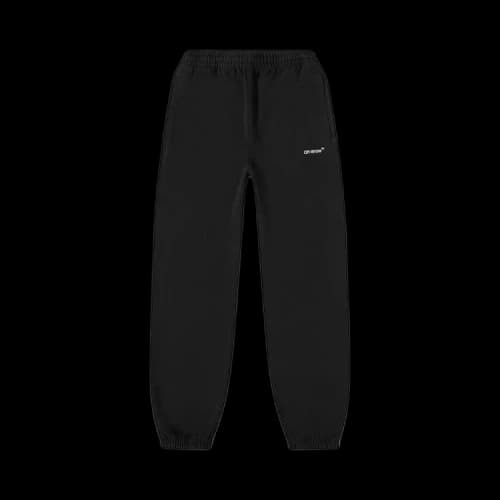 OFF-WHITE Diagonal Helvetica Slim Sweatpants Black/White