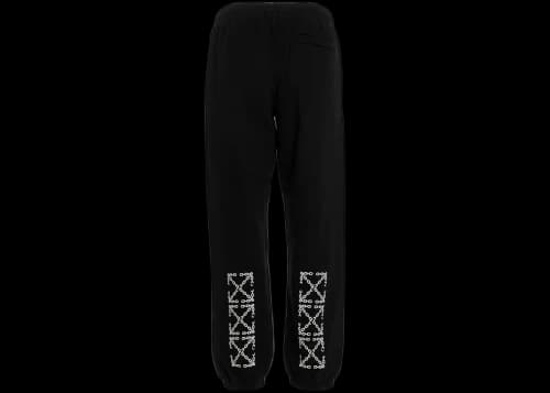 OFF-WHITE Chain Arrow Slim Sweatpants Black/White