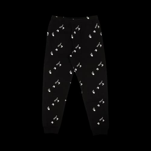 Off-White SS21 Large Logo Printing Sports Pants Black