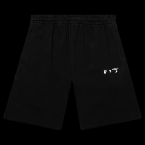 OFF-WHITE Logo Sweat Shorts Black/White