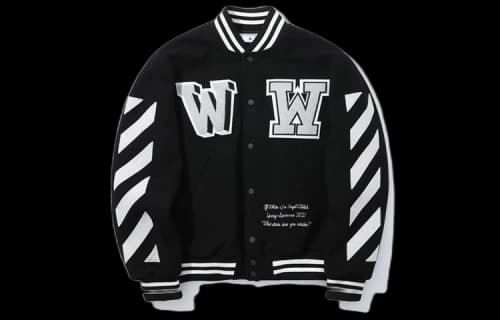 Off-White SS21 Alphabet Printing Long Sleeves Jacket Black