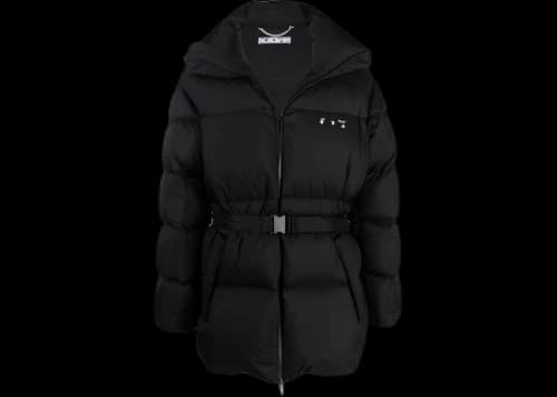 OFF-WHITE Tuc Detail Puffer Jacket Black