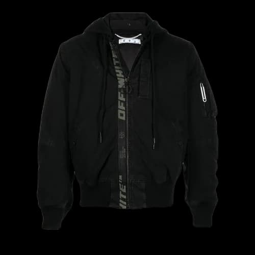 OFF-WHITE Vintage Cotton Bomber Jacket Black
