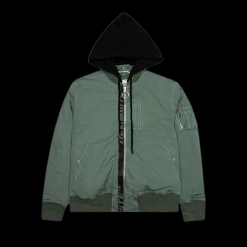 OFF-WHITE Arrow Vintage Bomber Jacket Hedge Green/Black