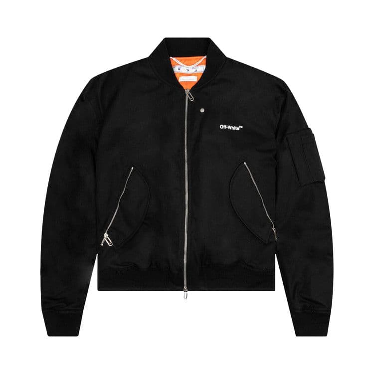 OFF-WHITE Diag-Stripe Bomber Jacket Black/White