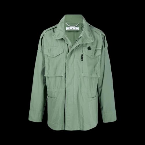 OFF-WHITE Arrows Logo Field Jacket Green