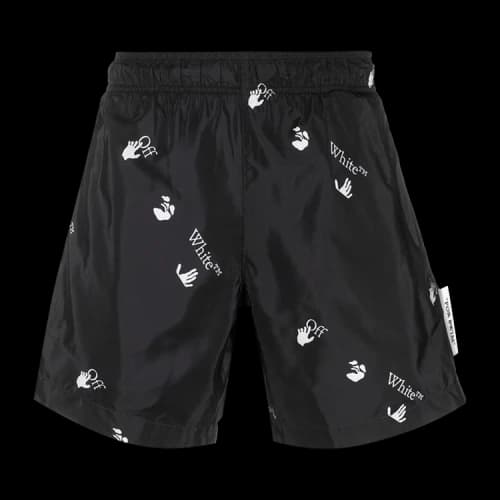 Off-White SS21 Logo Printing Shorts Black