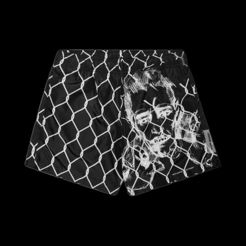 OFF-WHITE Broken Fence Swim Shorts Black/White