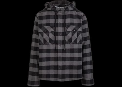 OFF-WHITE Arrows Check Hoodie Shirt Grey Black