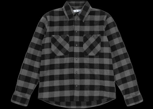 OFF-WHITE Arrow Flannel Shirt Grey/Black