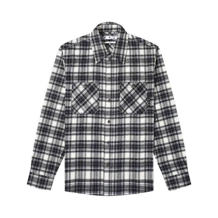 OFF-WHITE Allover Check Flannel Arrow Shirt Black/White