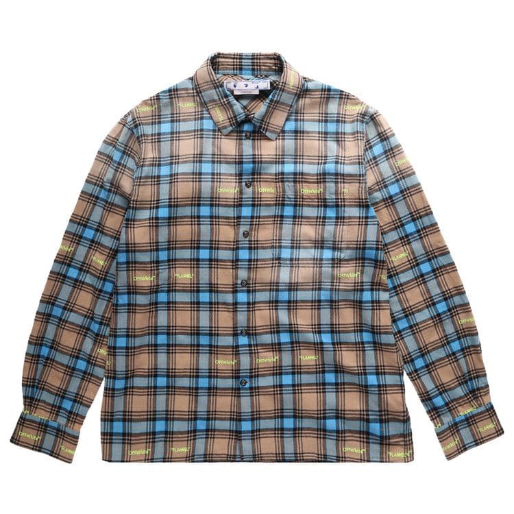 OFF-WHITE Helvetica Pattern Camel Beige Shirt Beige
