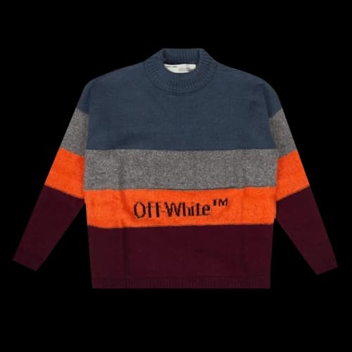 OFF-WHITE OW Crewneck Sweater Orange Maroon