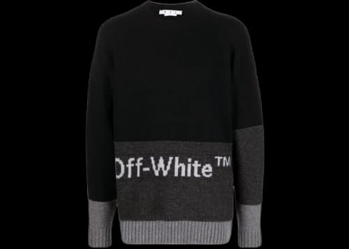 OFF-WHITE Blocked Logo Jumper Black