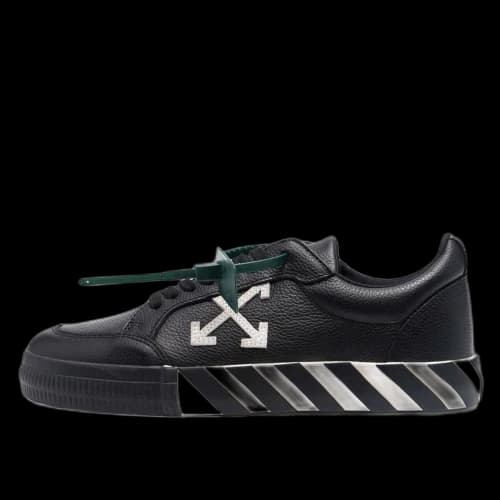 OFF-WHITE Vulc Low Leather Black White SS22