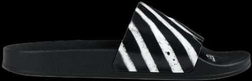 OFF-WHITE Spray Stripes Slider Black White SS20