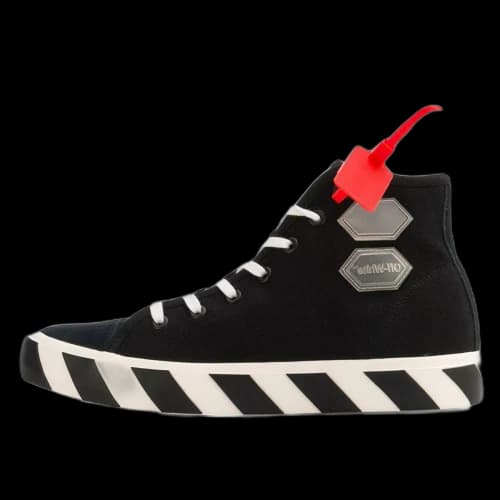 OFF-WHITE Vulcanized Hi Black Striped
