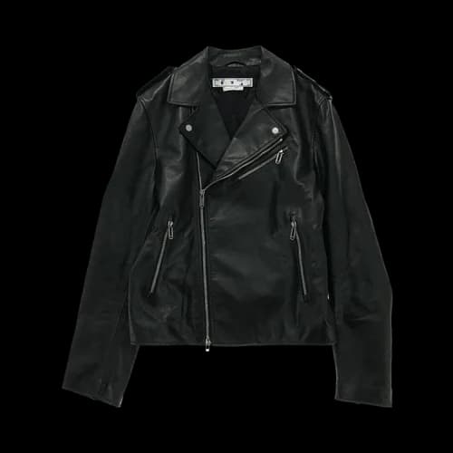 OFF-WHITE Diag Tab Biker Jacket Black