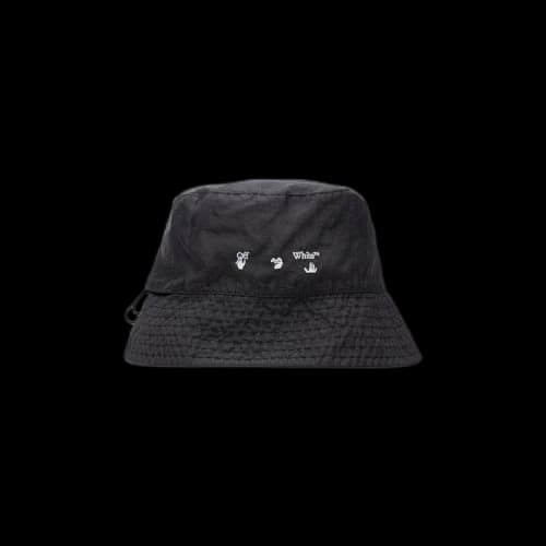 OFF-WHITE OW Polyester Bucket Hat Black/White