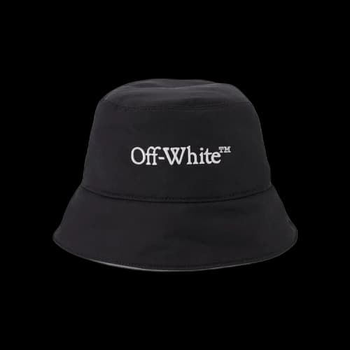 Off-White Bookish Embroidered-Logo Bucket Hat Black/White