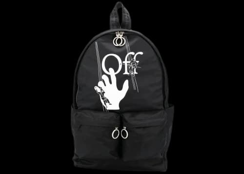 OFF-WHITE Logo Print Backpack Black