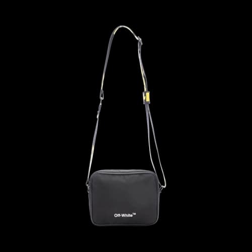 Off-White Logo-Print Shoulder Bag Black/Yellow