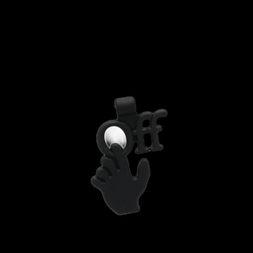 OFF-WHITE Hand Off Keychain Black