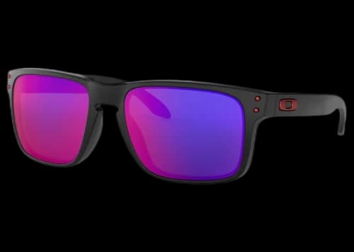 Oakley Holbrook Sunglasses Matte Black/Positive Red Iridium (OO9102-36)