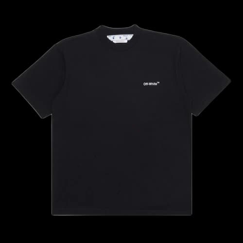 OFF-WHITE Womens Diag-Stripe T-Shirt Black/White