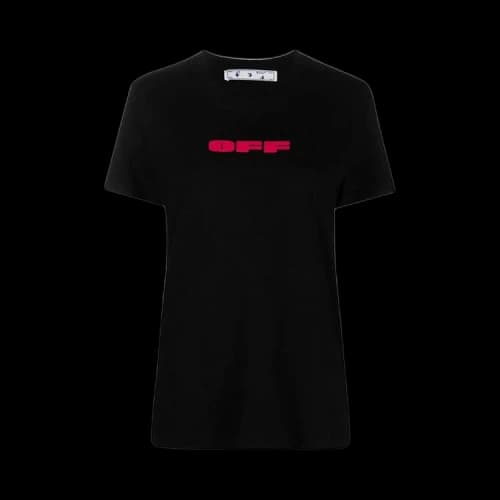 OFF-WHITE Bold Flock T-shirt Black/Fuchsia