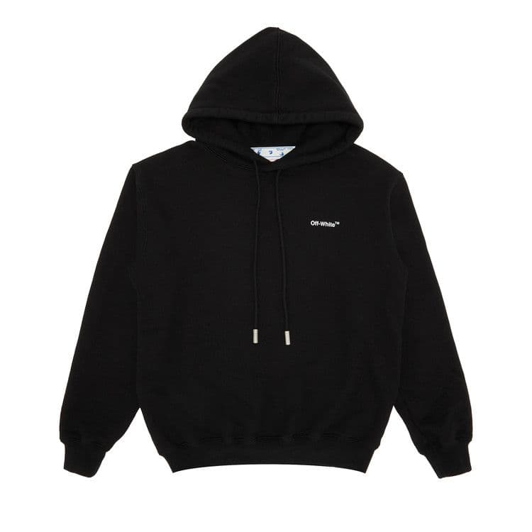 OFF-WHITE Diag Regular Hoodie Black/White
