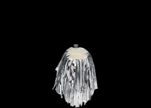 OFF-WHITE Pompom Pouch Mini Silver