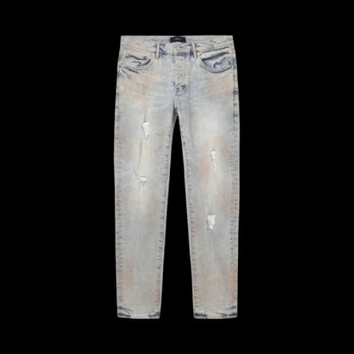 Purple Brand P001 Pink Mud Distressed Jean Light Indigo