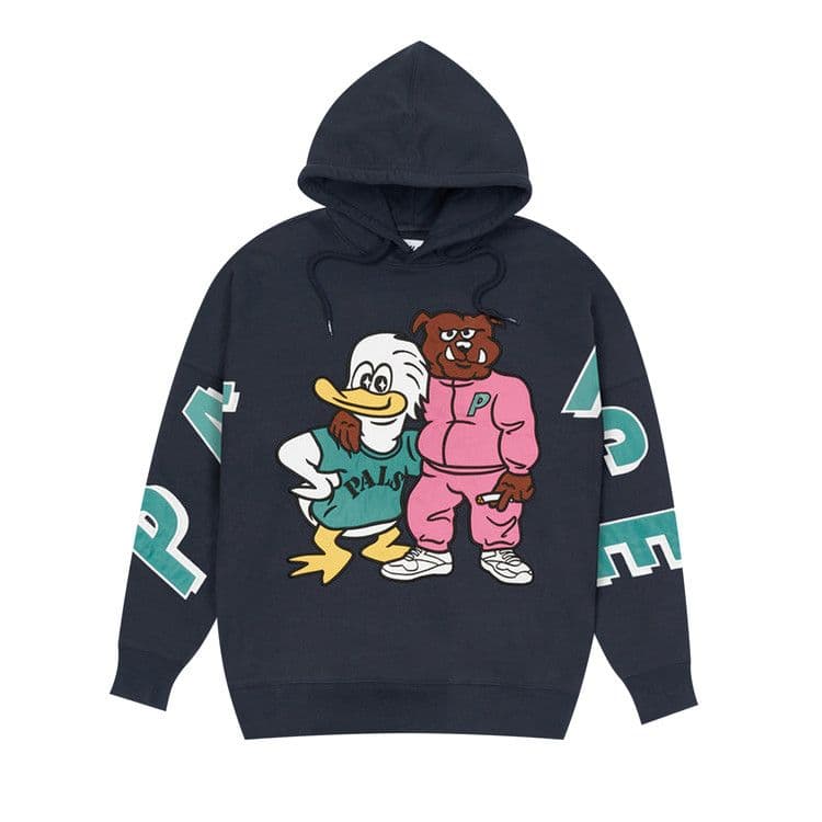 Palace Dog And Duck Drop Shoulder Hood 'Navy'
