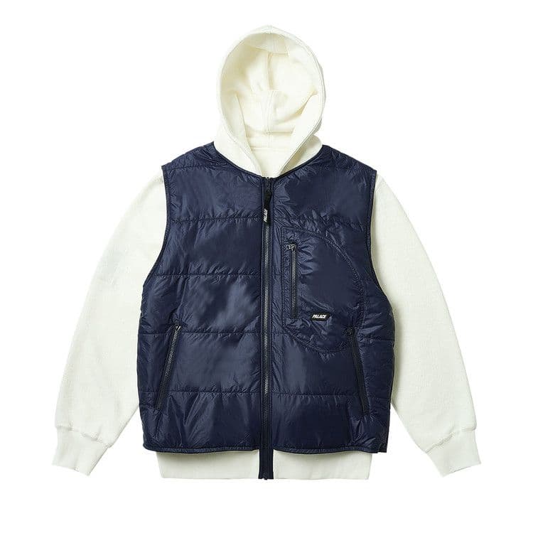 Palace Reversible Vest Hood 'Soft White'