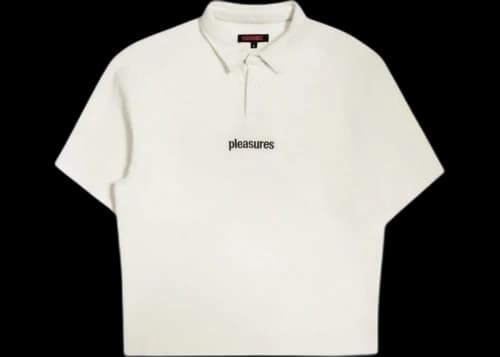 Pleasures Cable Polo Shirt Beige