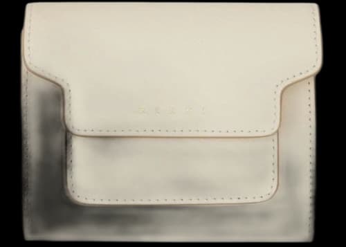 Marni Saffiano Leather Trifold Wallet Off-White