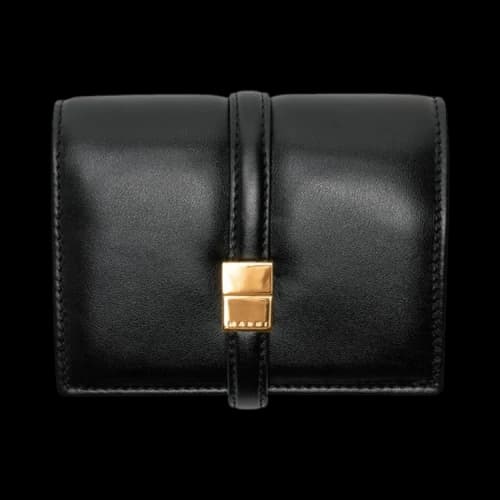 Marni Prisma Billfold Leather Wallet Black