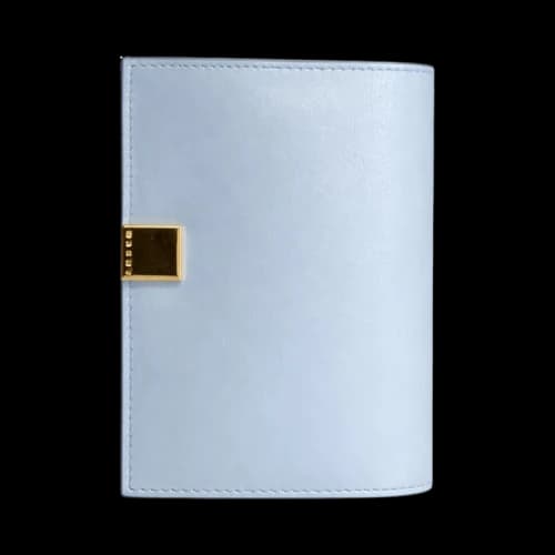 Marni Prisma Folded Leather Wallet Smoke Blue