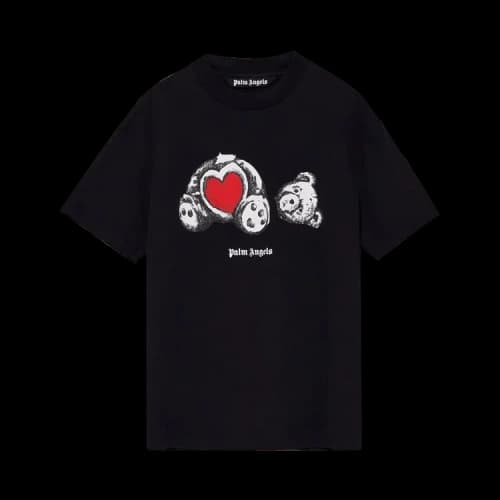 Palm Angels Bear In Love Logo T-shirt Black