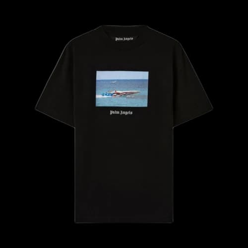 Palm Angels Getty Speedboat Classic Tee Black/White/Multi