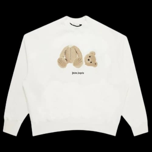 Palm Angels Bear Crewneck Off White/Brown
