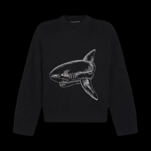 Palm Angels Split Shark Crewneck Black/Off White