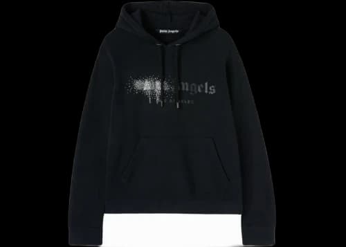 Palm Angels Rhinestone Sprayed Hoodie Black/Black