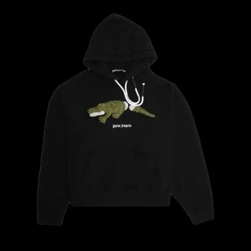 Palm Angels Croco Hoodie Black/Green